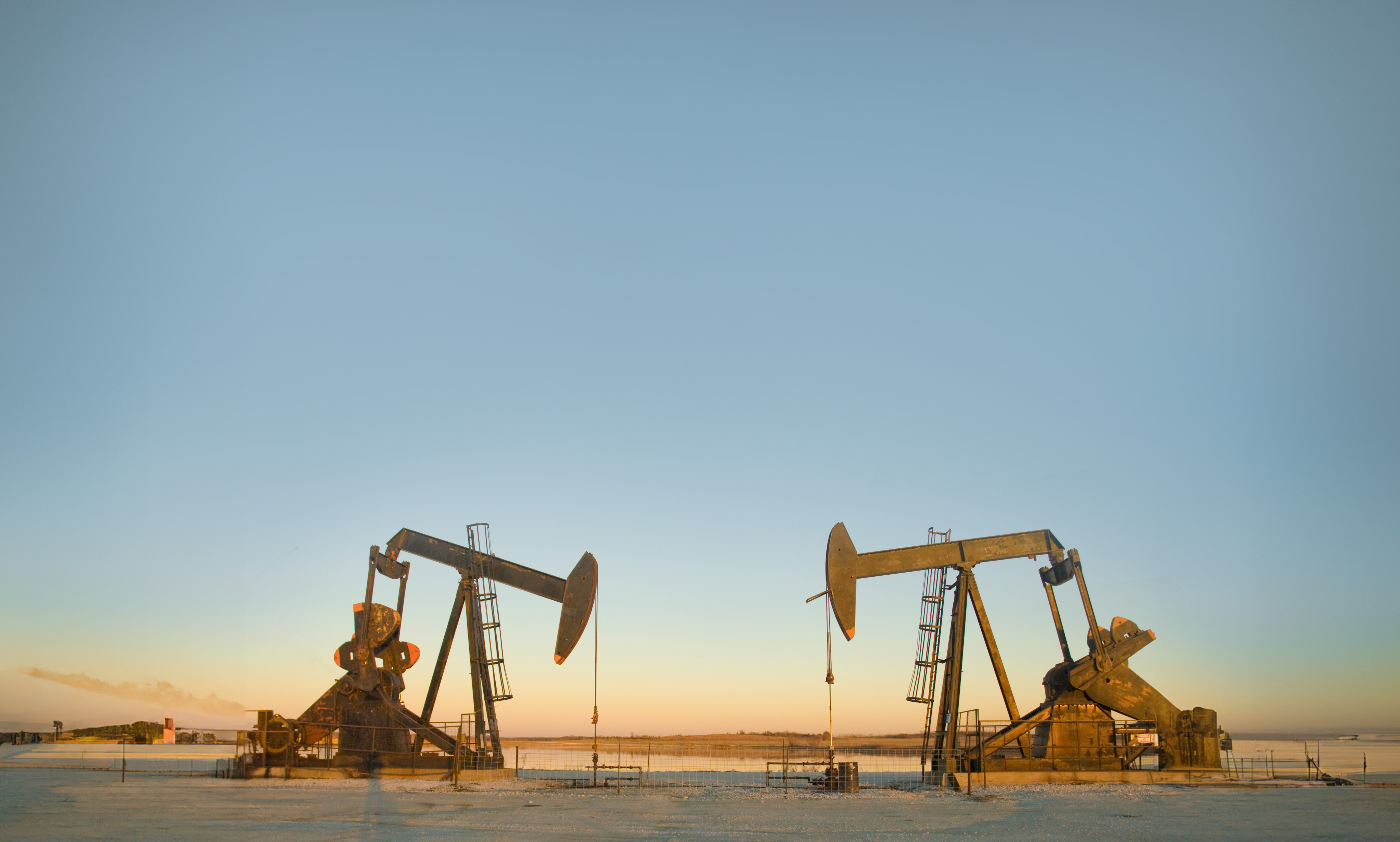 Pumpjacks operating in an oil field